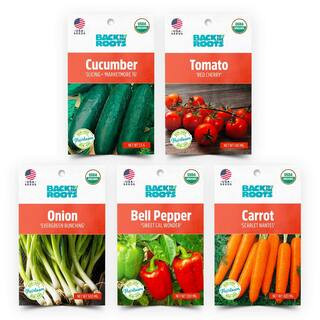 Back to the Roots Organic Vegetable Seeds Variety (5-Pack) 50062 - The Home Depot | The Home Depot