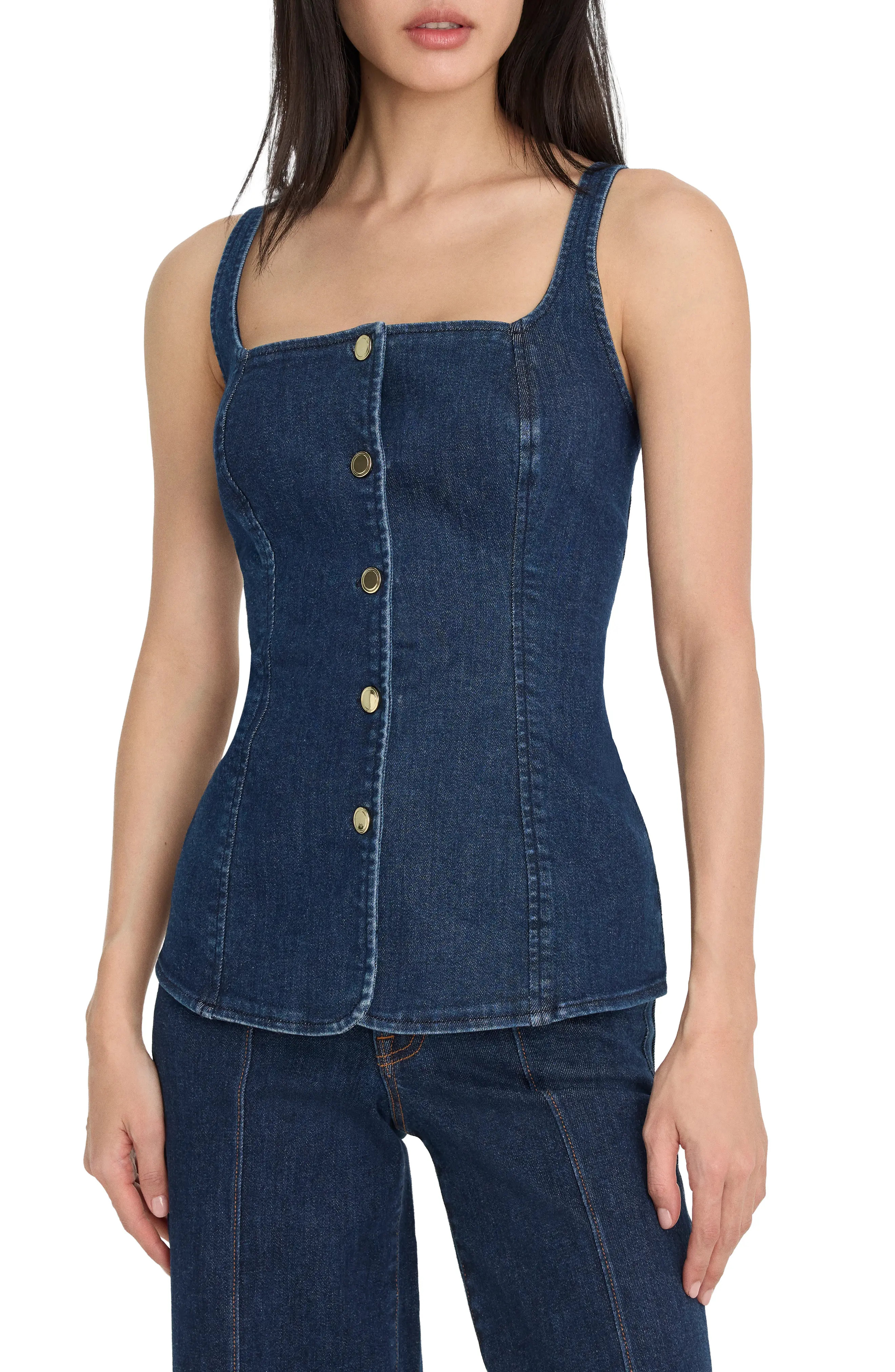 Stretch Denim Vest (Women) | Nordstrom | Nordstrom