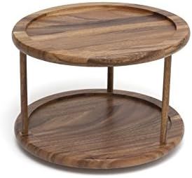 Lipper International 2 Tier 10" Acacia Durable Turn Table | Amazon (US)