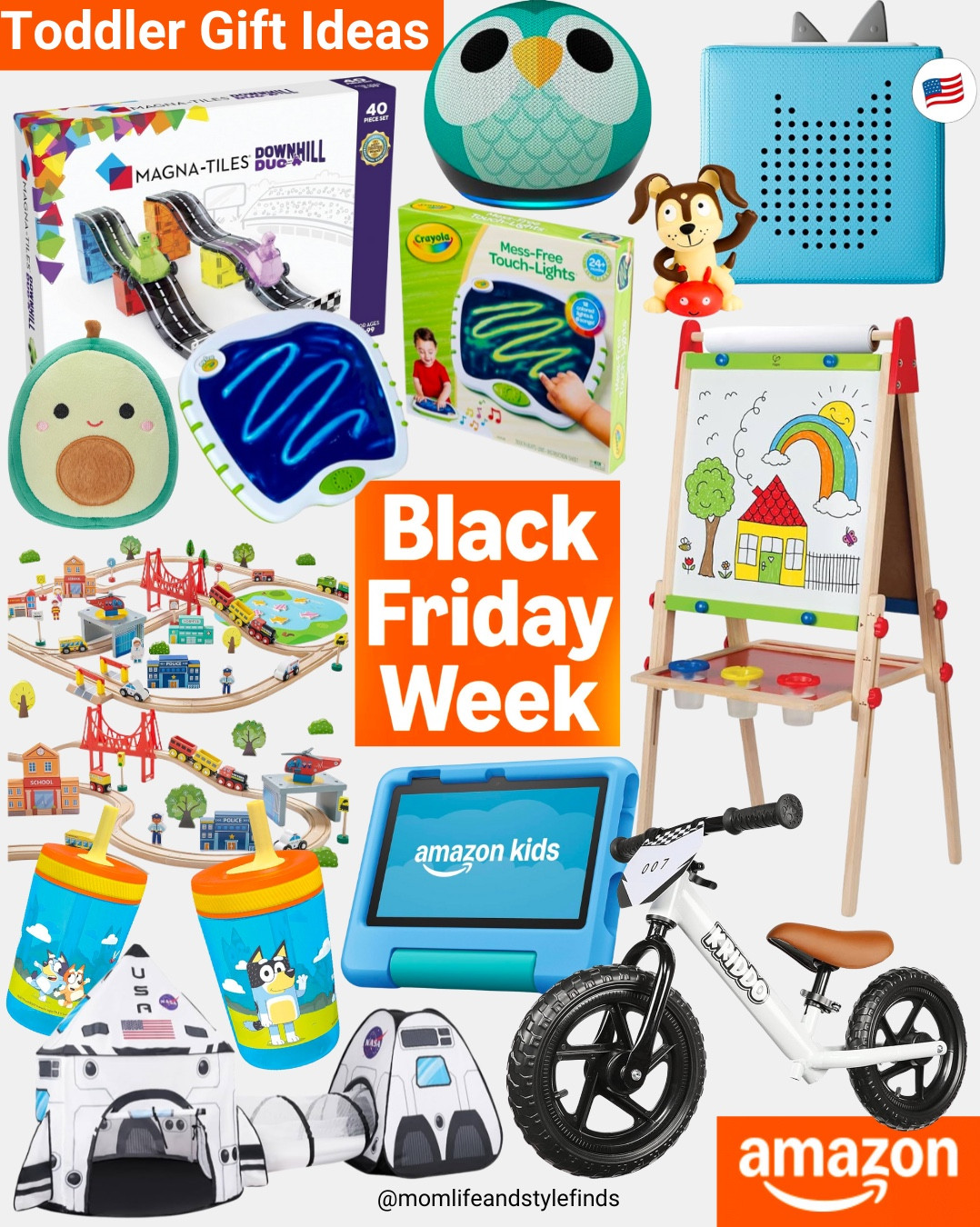 Amazon Black Friday Week sales have begun! Now is a great time to save on some gifts or watch the price over the next week to see if anything goes lower!

Toddler gift ideas, toddler stocking stuffer ideas, toddler gift guide, Christmas gift idea toddler, toddler girl gifts, toddler boy gifts, amazon finds, toddler play kitchen set, crayola mess free, magnetic block set, gift ideas for toddlers, gift ideas for toddlers

#LTKKids #LTKGiftGuide #LTKSaleAlert