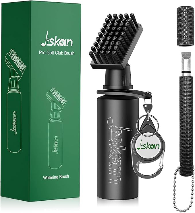 Pro Golf Club Cleaner Brush Golf Groove Sharpener Tool with Retainer Clip and Squeeze Water Bottl... | Amazon (US)