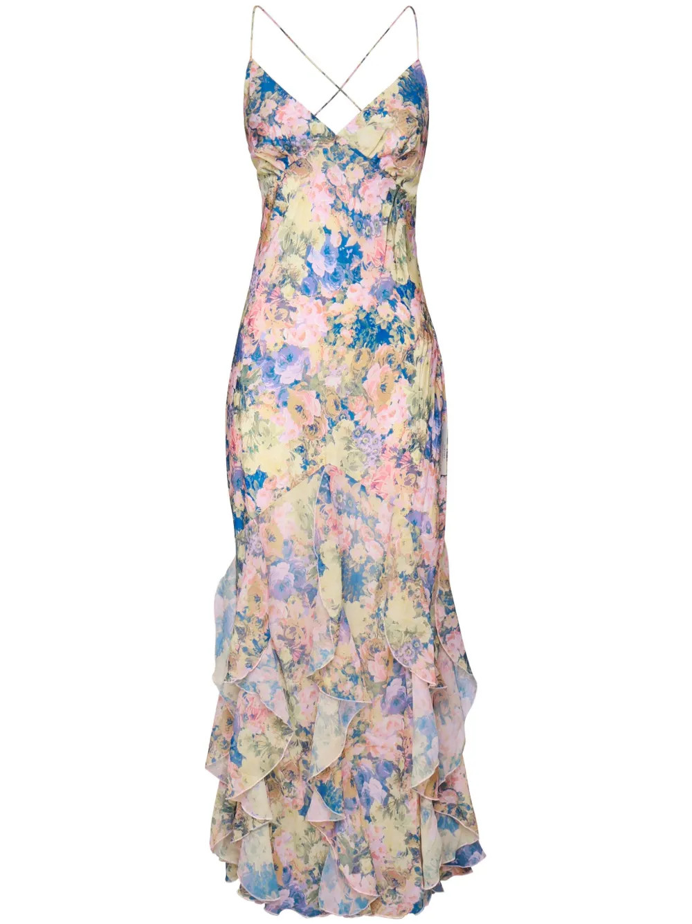 For Love And Lemons Elea Maxi Dress | Blue | FARFETCH | Farfetch Global