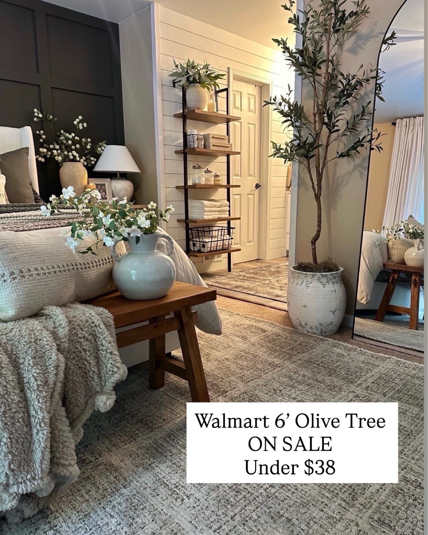 Walmart 6’ Olive Tree Under $38

Follow @farmtotablecreations on Instagram for more home finds you’ll love.

This 6’ olive tree is one of my absolute favorites for adding height and that soft, organic feel to any space… and right now it’s under $38 with free shipping 🙌🏼 Such a good find for a full-size tree that instantly makes a room feel more styled and pulled together. I love using it in bedrooms, living rooms, or even tucked into an empty corner for that effortless, designer look.

#olivetree #fauxplants #bedroomdecor #livingroomdecor #homedecor #neutraldecor #walmart #walmartfinds

#LTKHome #LTKSaleAlert