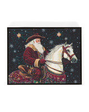 25x19 Saddle Up St Nick Framed Wall Art | Marshalls