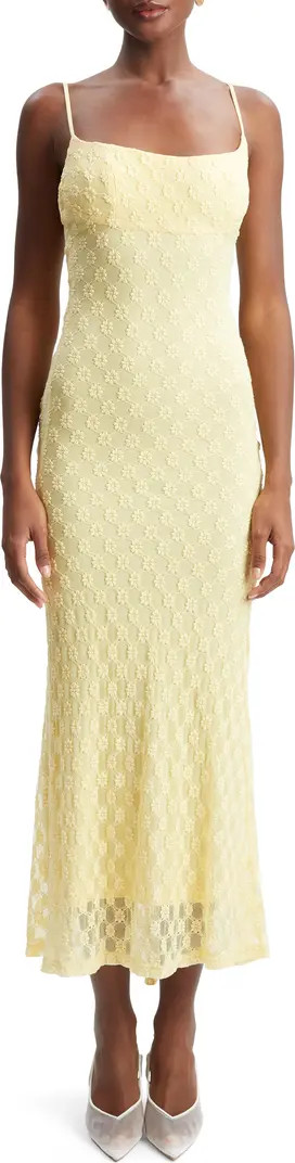 Adoni Floral Embroidered Mesh Slipdress | Nordstrom