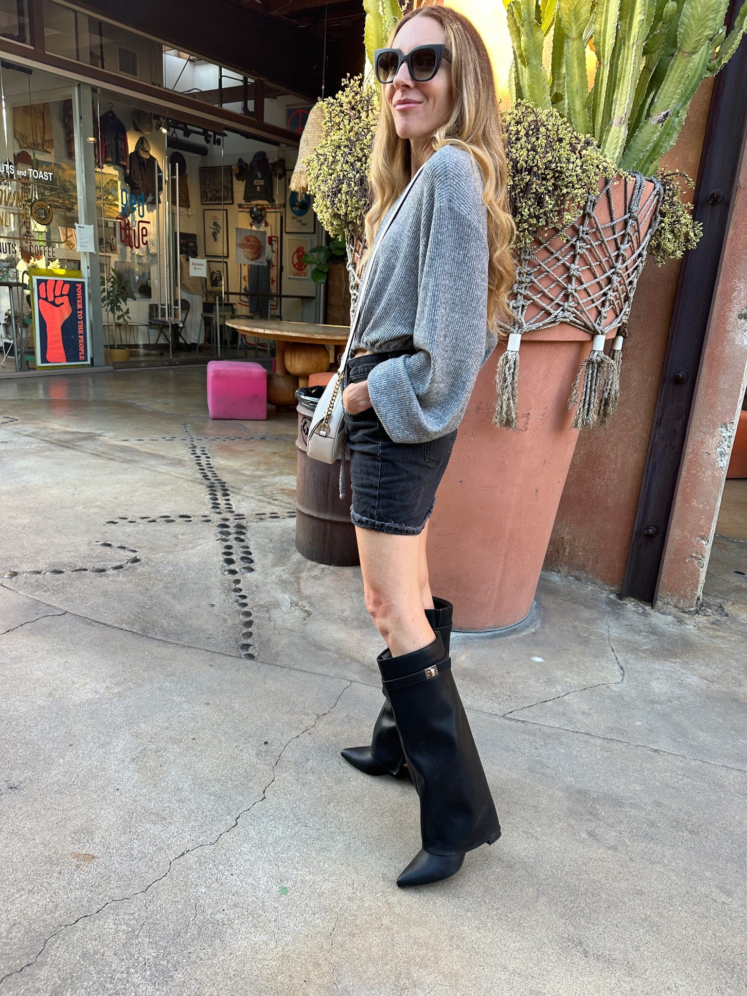 Date night outfit and the perfect fold over black boot and everything (except the Micheal Kors crossbody)  is under $50! 

#LTKShoeCrush #LTKFindsUnder50 #LTKStyleTip