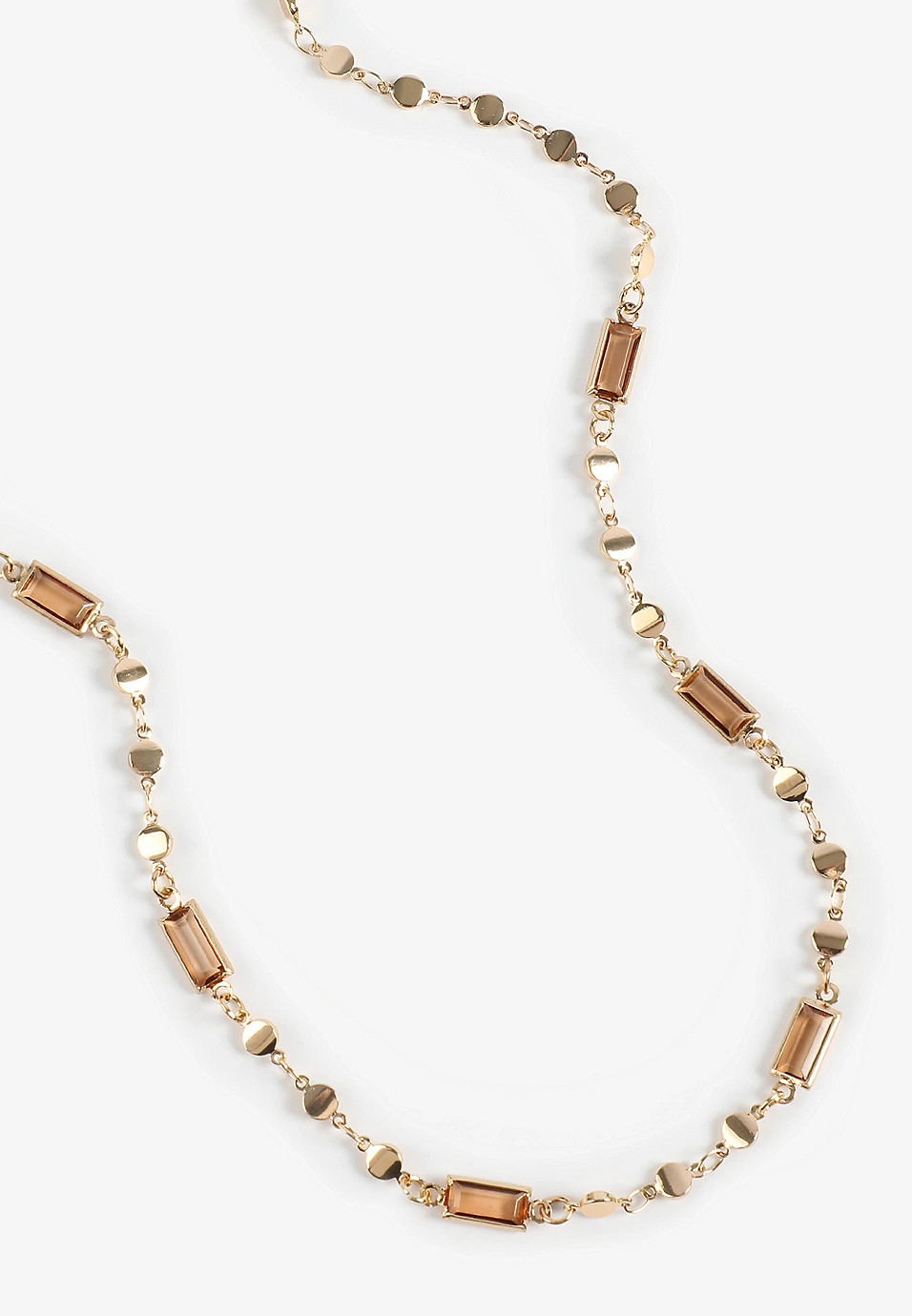 Gold And Brown Stone Necklace | Maurices