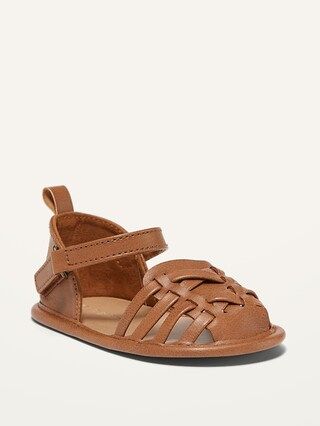 Faux-Leather Ankle-Strap Huarache Flats for Baby | Old Navy (US)