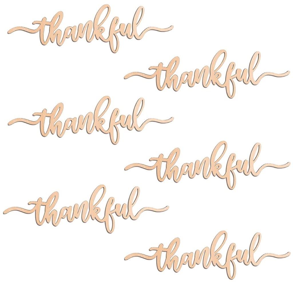 Thanksgiving Place Cards Blessed, Thankful, Grateful Wood Signs Fall Dining Table Plate Farmhouse... | Amazon (US)