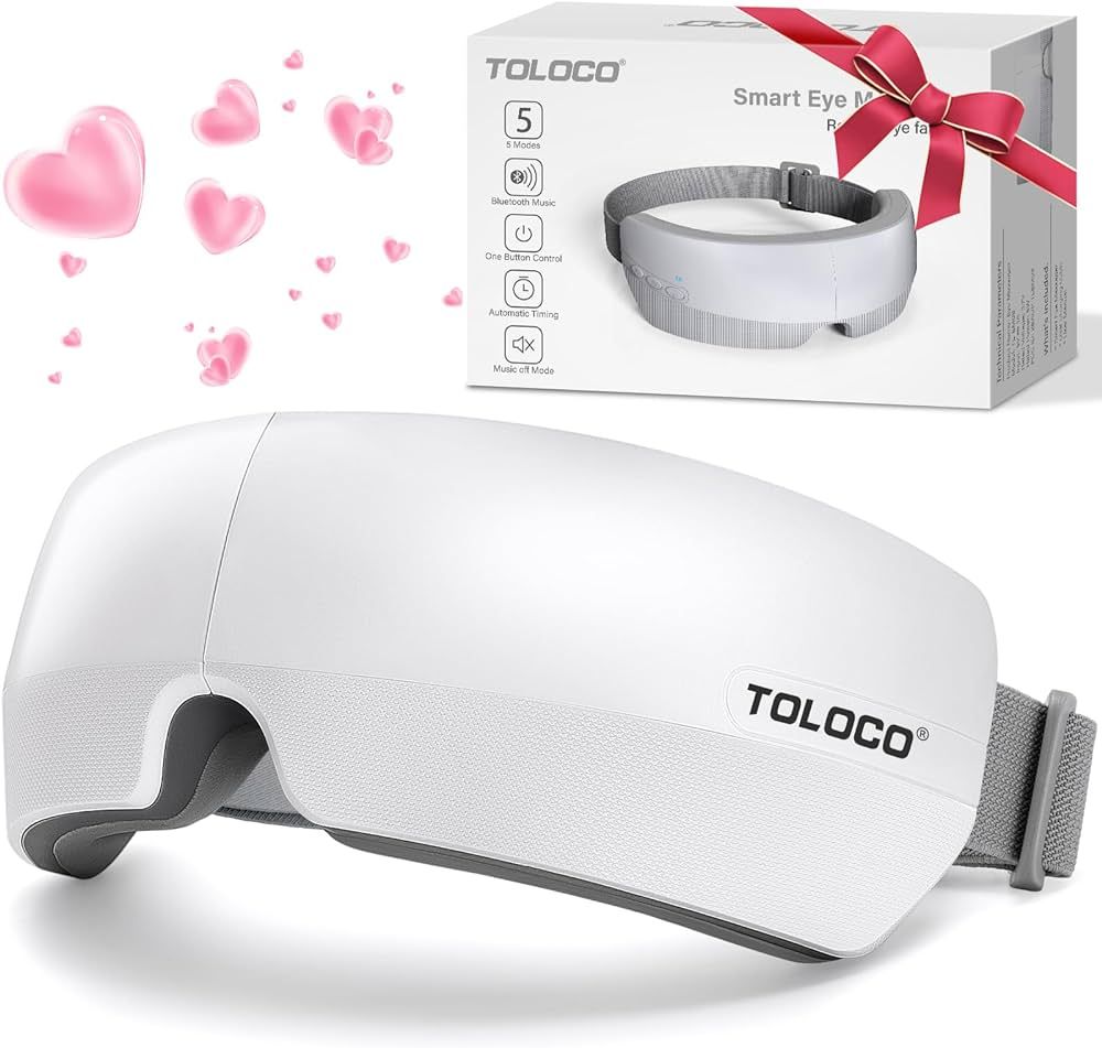 TOLOCO Eye Massager with Heat, Mother's Day Gifts, FSA/HSA Eligible Eye Mask Massager for Migrain... | Amazon (US)