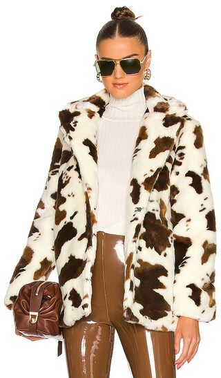 Faux Fur Coat in Bullseye | Revolve Clothing (Global)