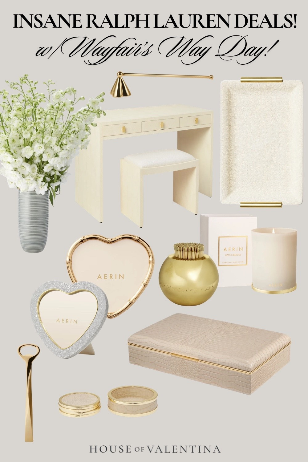 Ok. I’m FREAKING. Aerin never goes on sale and it’s all on sale right now during the way day sales on Wayfair!! I just sent a few links to Jack and ordered a few things for the moms in my life (I tried to leave you s few things! 😅)