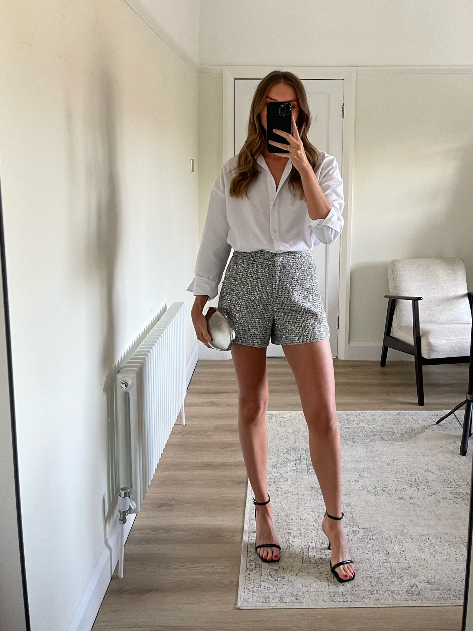 Party-wear styling with Warehouse
Wearing a size 8 in the silver sparkle boucle shorts
I’m 5ft 6 

#LTKuk #LTKautumn #LTKpartywear