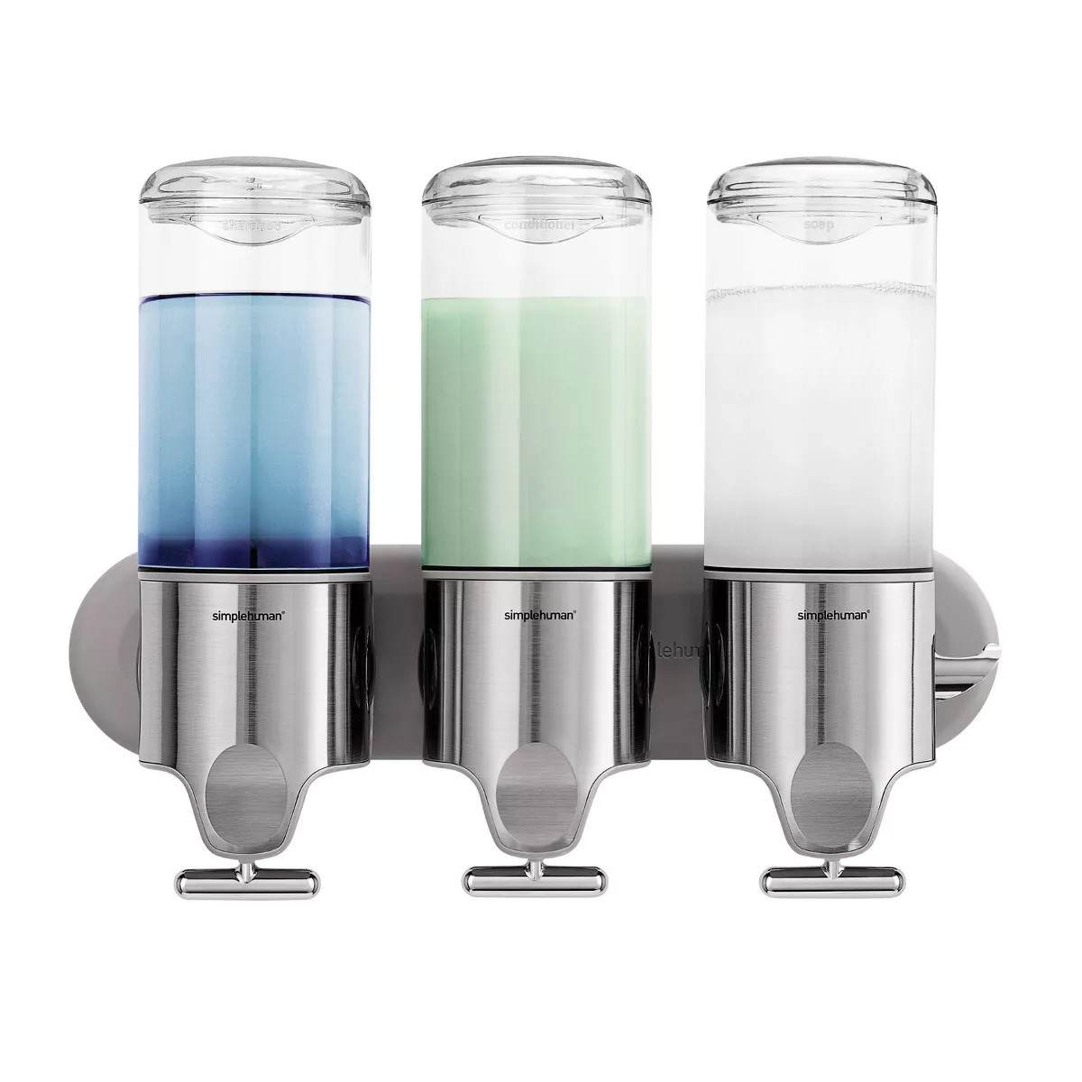 simplehuman 15 fl oz Triple Wall Mount Soap Pump Silver | Target