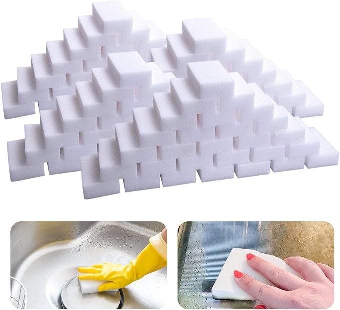 150Pcs Magic Sponge Eraser Sheets, Premium Melamine Foam Spongen Cleaner in Bulk, Not Easily Fall... | Amazon (US)