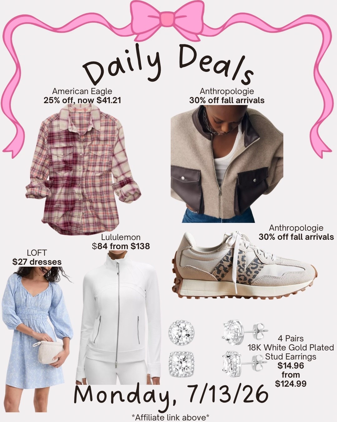 Daily deals

#LTKSaleAlert #LTKootd #LTKMidsize