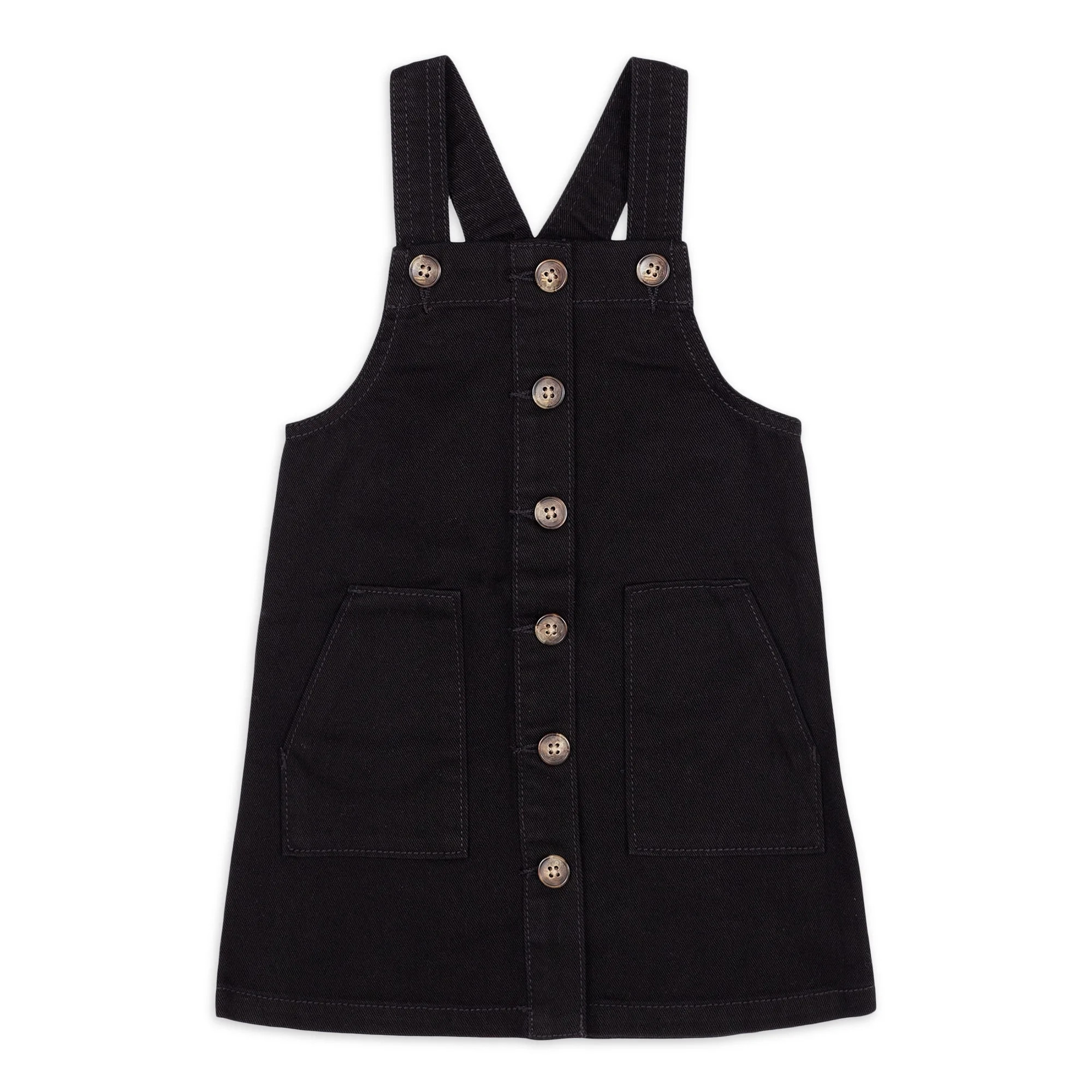 Wonder Nation Baby Girls & Toddler Girls Jumper Dress (Sizes 12M-5T) | Walmart (US)