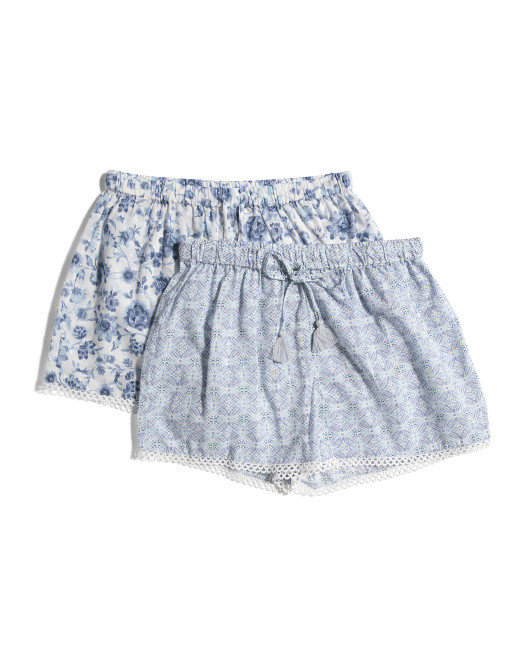 2pk Scalloped Lace Cuffs Shorts | TJ Maxx