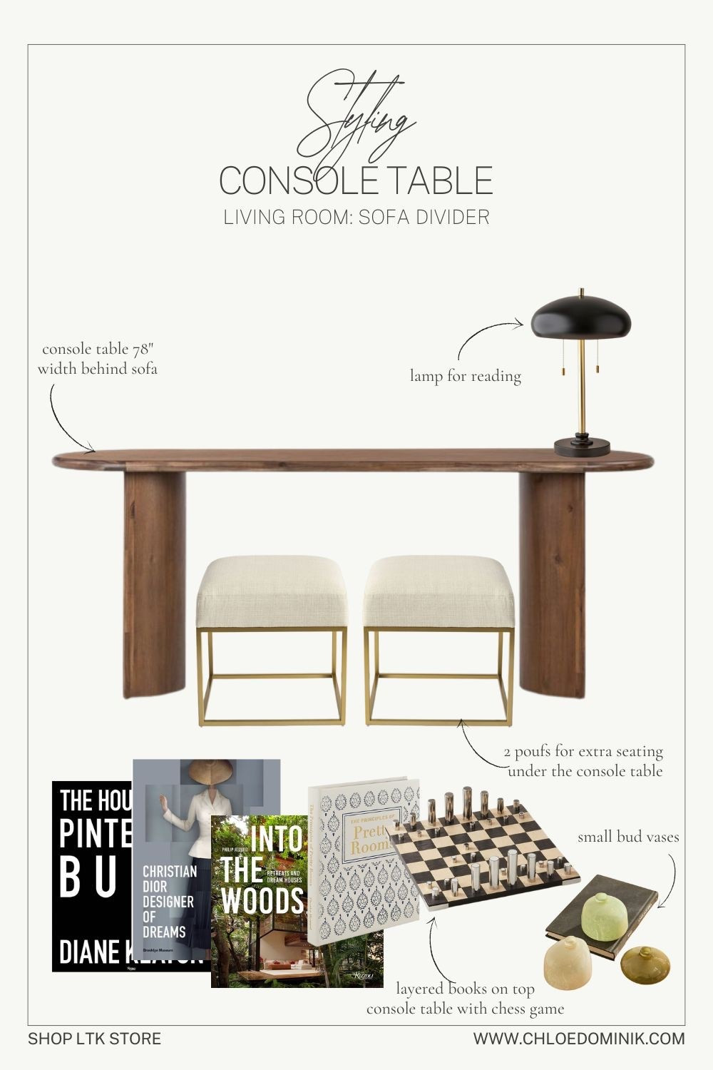 How To Decorate A Console Table:  Console Styling - Living Room Sofa Divider