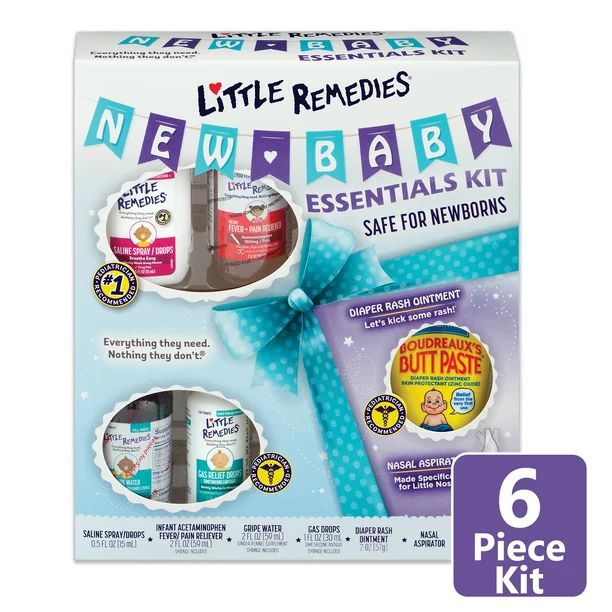Little Remedies New Baby Essentials Kit, 6 Piece Kit for Baby's Nose and Tummy | Walmart (US)