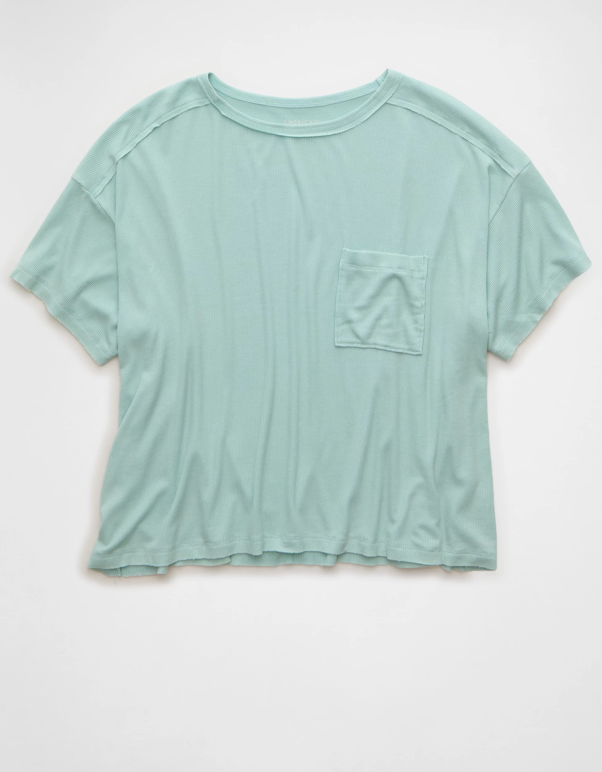 AE Soft & Sexy Ribbed Pocket T-Shirt | American Eagle Outfitters (US & CA)