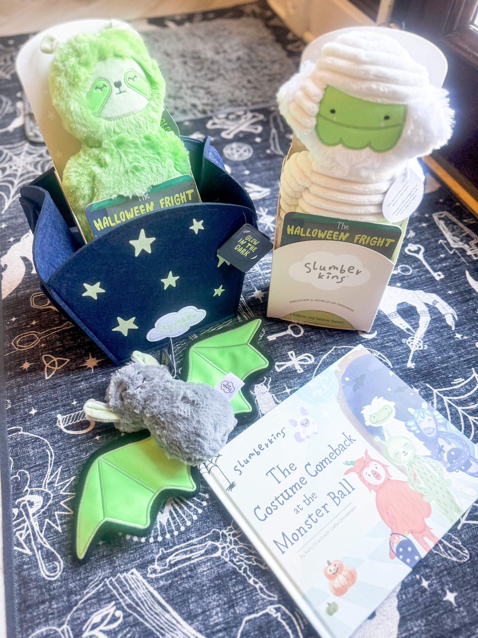 This Halloween Slumberkins set is SO adorable. They glow in the dark and the story is also a great way to handle emotions with kids around Halloween. very very cute. would make a great gift as well! #slumberkins #halloween #parents #girlmom #emotionallearning 

#LTKKids #LTKBaby #LTKSeasonal