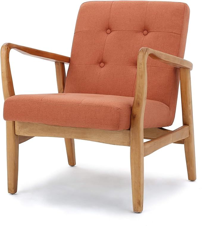Christopher Knight Home Brayden Fabric Club Chair, Orange 28.25D x 25.25W x 31.25H in | Amazon (US)