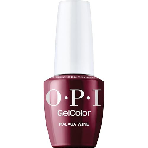 OPI GelColor Malaga Wine | Opaque Dark Wine-Red Crème LED Cure Gel Nail Polish | Salon-Quality Shine, Long-Lasting Wear | Vegan & HEMA Free | 0.5 Fl Oz | Amazon (US)