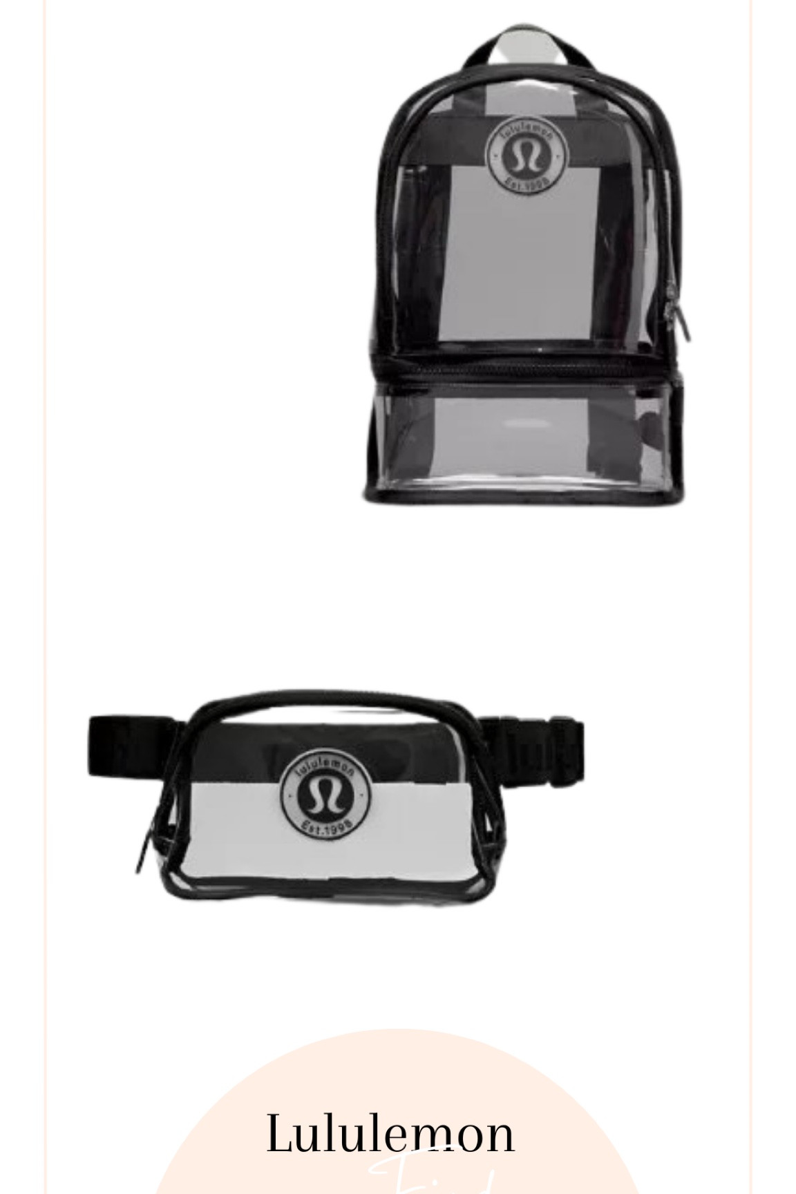 Clear Lululemon bags, concert bags, belt bags, lululemon belt bags

#LTKeurope #LTKFind #LTKstyletip