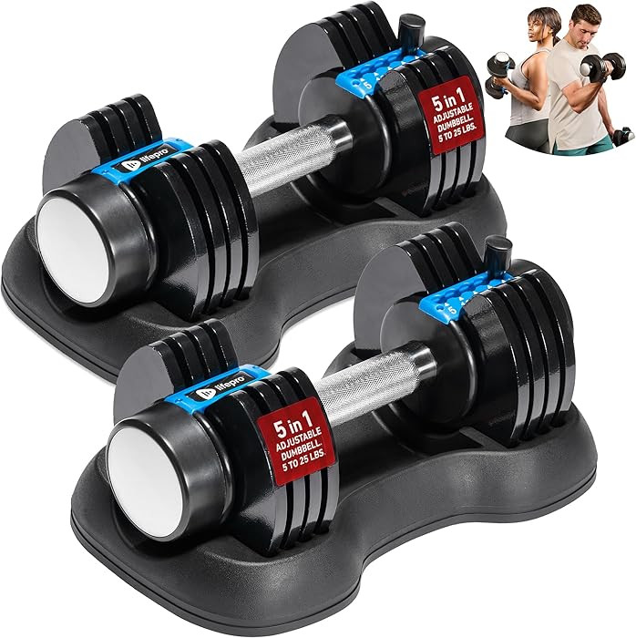 Lifepro Adjustable Dumbbells Set \u2013 Quick Adjustment, Anti Slip Handle \u2013 Space Saving & ... | Amazon (US)