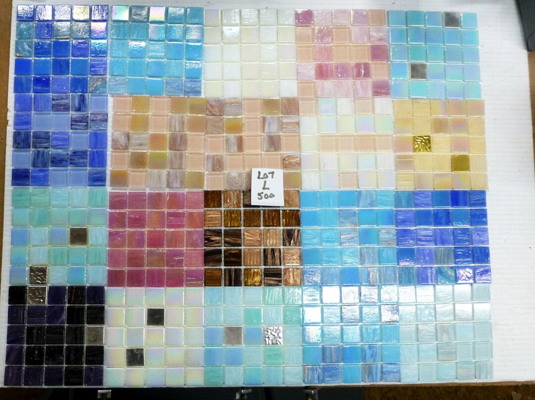 500 BISAZZA Lot L Great Assortment 20 Sheets 500 Glass Tiles 3/4x3/4 (20mm) Mosaics Gqqs Metalic ... | Etsy (Global)