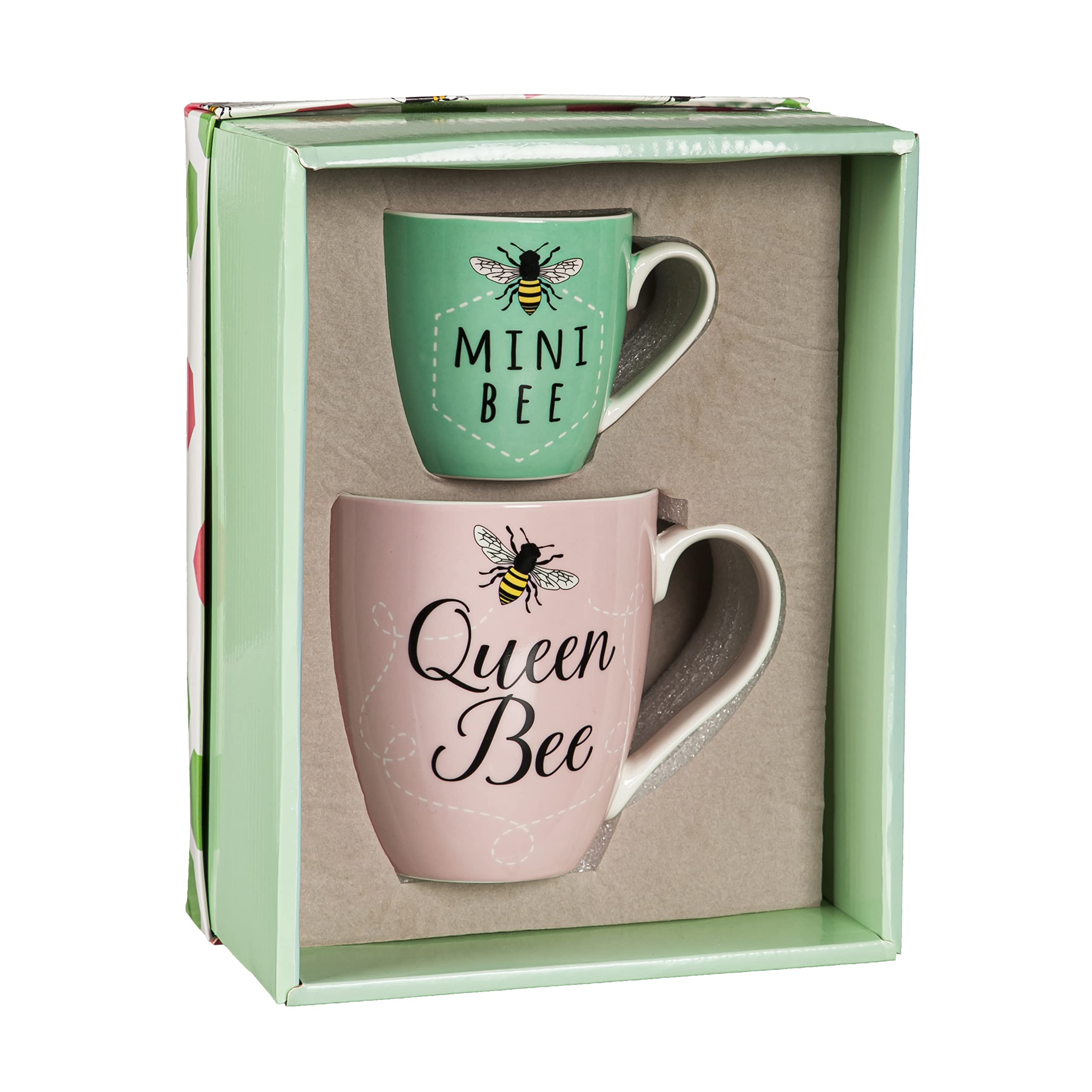 Cypress Home Queen Bee Mini Bee Mommy and Me Ceramic Cups | Gift Set of 2 | Maternity Mothers Day... | Amazon (US)