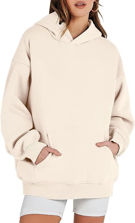 ANRABESS Womens Oversized Hoodies Fleece Sweatshirts Long Sleeve Hooded Pullover Fall Clothes wit... | Amazon (US)