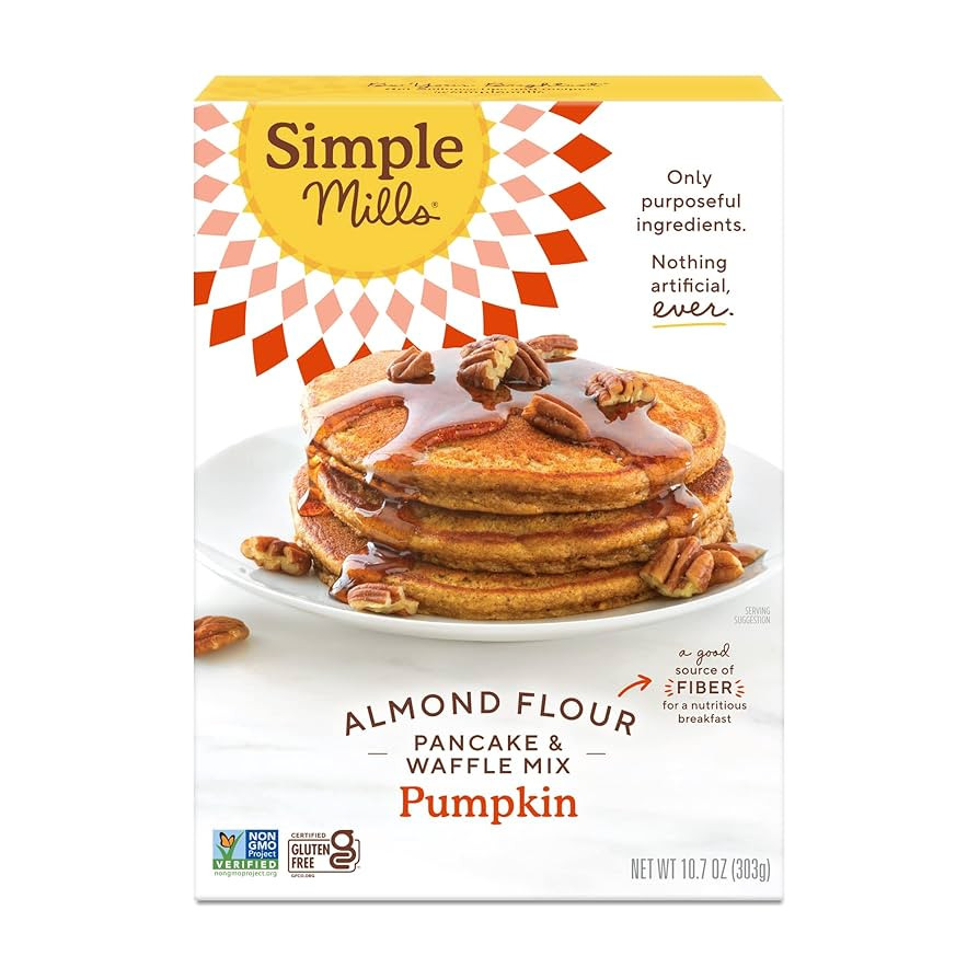 Simple Mills Almond Flour Pancake & Waffle Mix, Pumpkin - Gluten Free, Plant Based, Paleo Friendl... | Amazon (US)