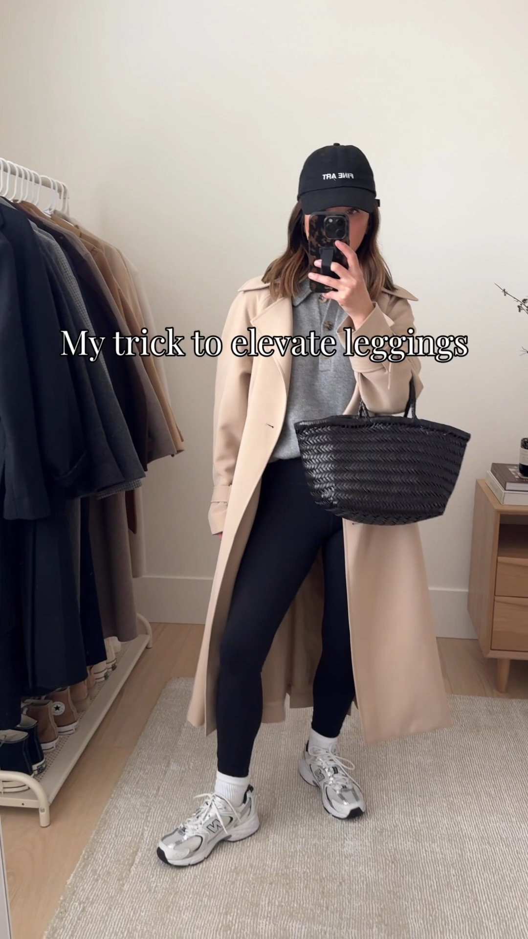 How to elevate leggings. When worn as athleisure, leggings can still look elevated and intentional. The formula is simple: sneakers, the right sock, and a strong outerwear piece that does the heavy lifting- like this oversized trench that’s polished and a little unexpected. 

Oak + Fort trench xxs, runs big
Jenni Kayne sweater xs
Everlane tee medium
Amazon leggings xs
Amazon socks
Nike sneakers 6
Mansur Gavriel tote
Fine Art hat (old)

Petite style, mom outfits, athleisure, leggings, spring outfits, spring style 

#LTKootd #LTKPetite #LTKmomlife