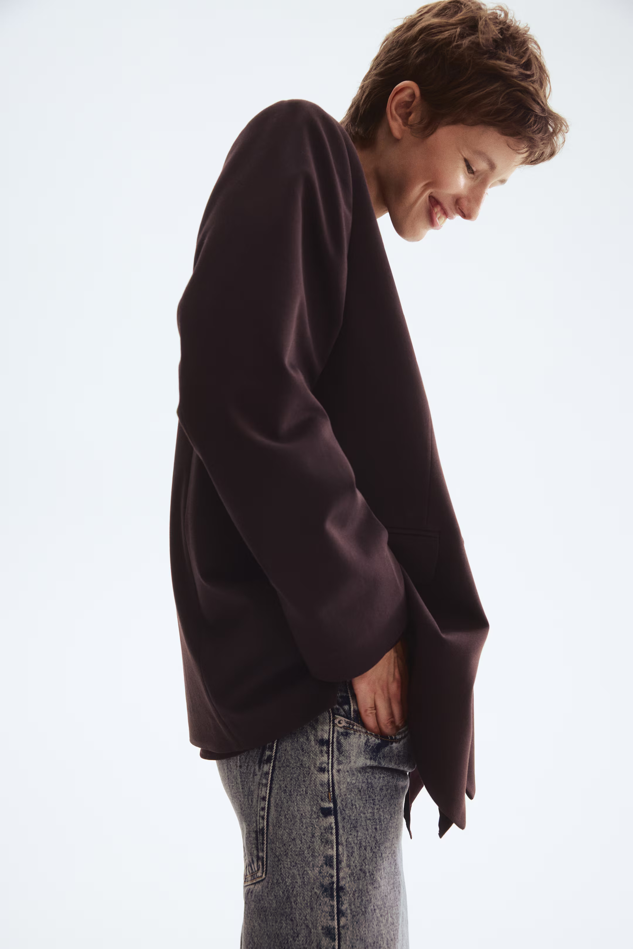 Double-Breasted Blazer - Dark brown - Ladies | H&M US | H&M (US + CA)