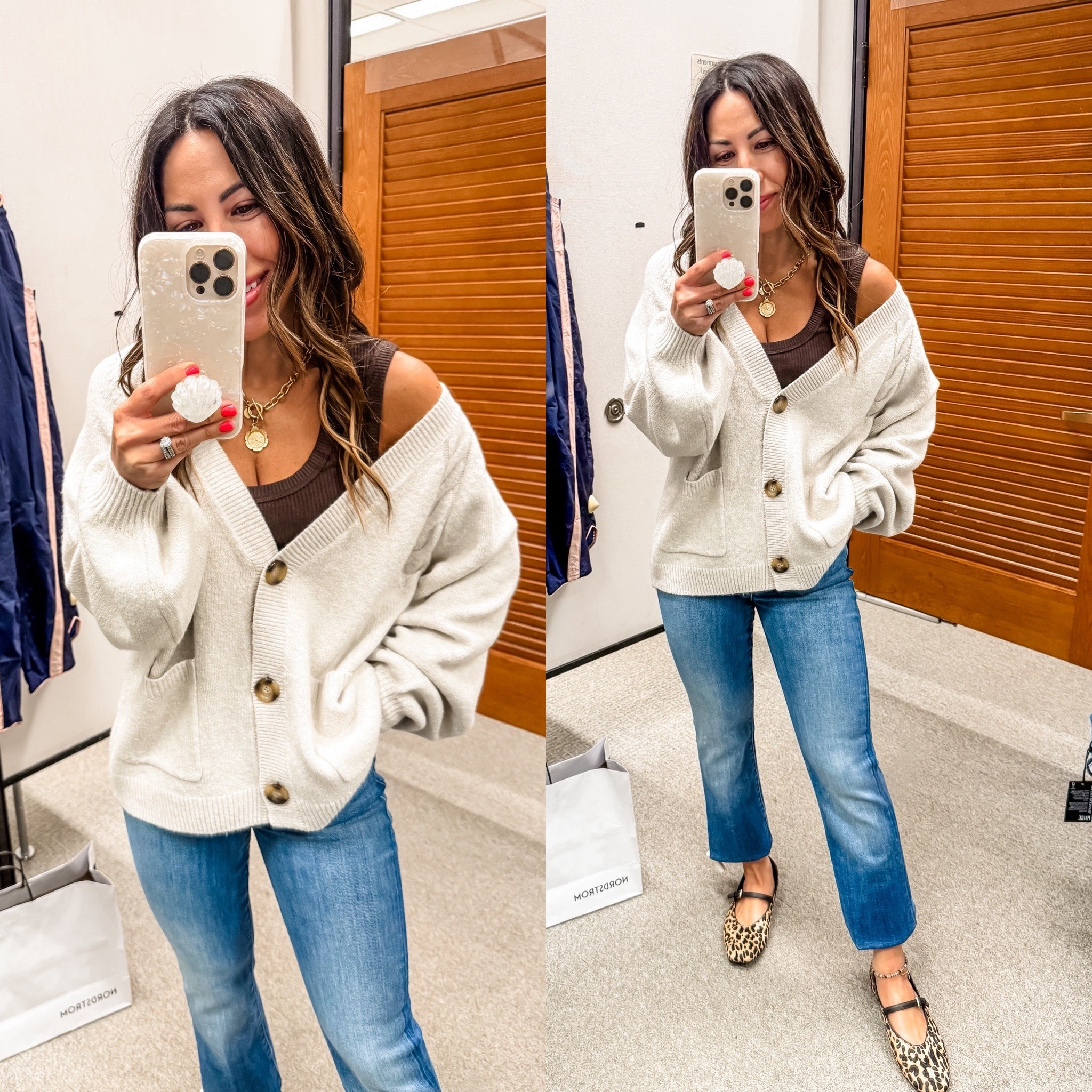 Small cardigan, 25 jeans, leopard shoes, TTS. Nordstrom anniversary sale, nsale 

#LTKSaleAlert #LTKFindsUnder100 #LTKFindsUnder50