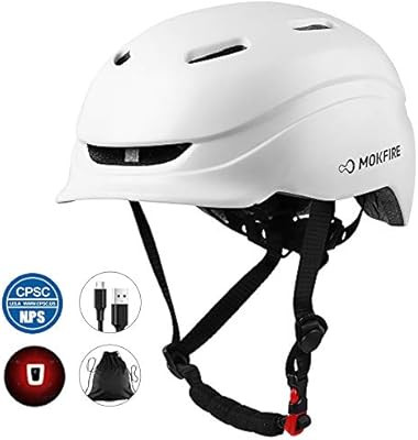 MOKFIRE Bike Helmet for Adults Men Women with Rechargeable USB Light, Bicycle Helmet CPSC Certifi... | Amazon (US)