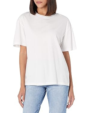 The Drop Women's Lydia Short-Sleeve Loose Drop-Shoulder Jersey T-Shirt | Amazon (US)