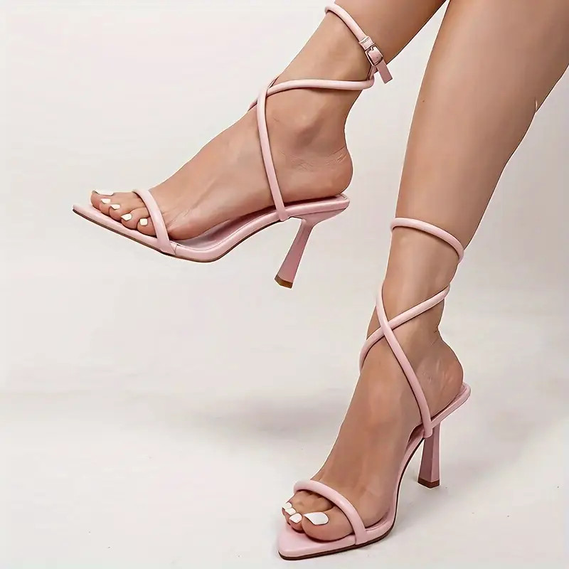 Solid Color Stiletto Heels Women s Fashion Point Toe Dress - Temu | Temu Affiliate Program