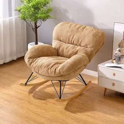 Simple Casual Eggshell Rocking Chair Rocking Chair | Wayfair North America