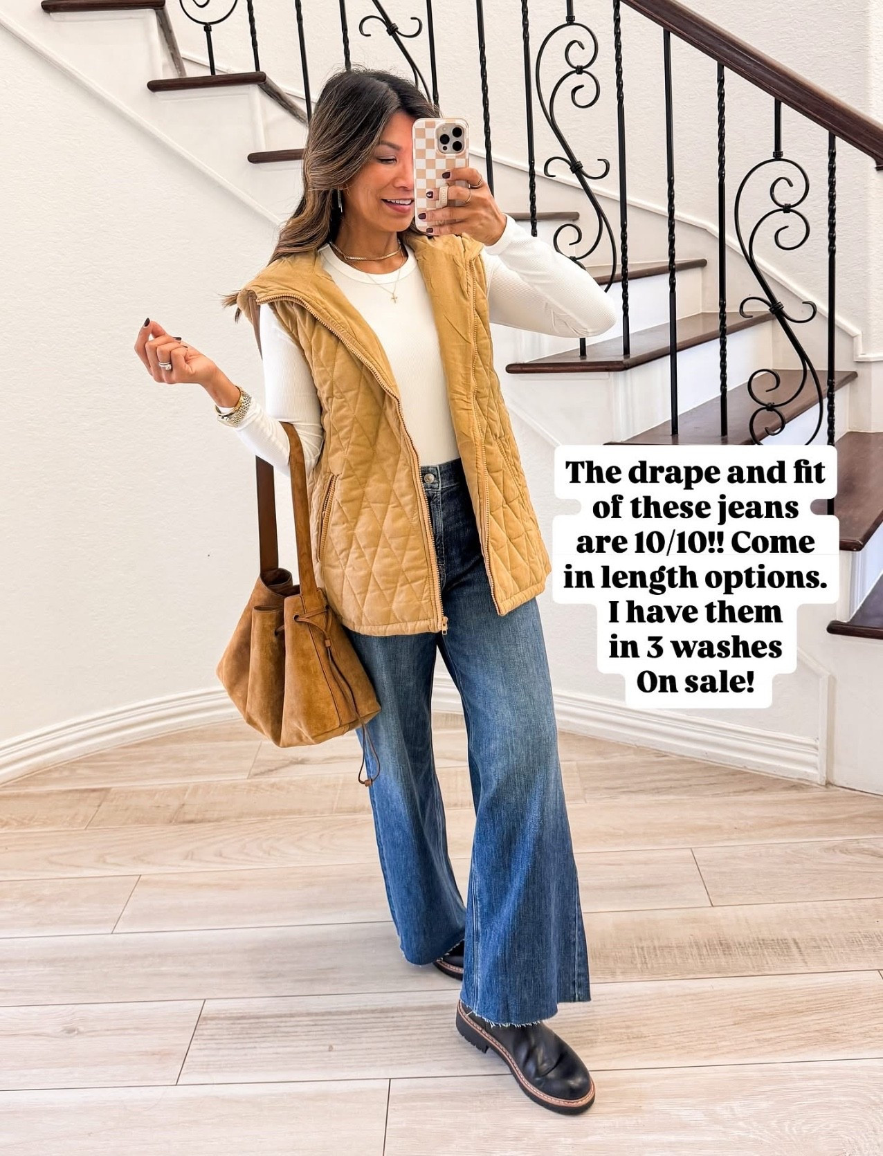 For reference I’m 5’2” 118#ish. Wearing size 2 short length in jeans tts. Vest in small (loose fit for layering). White long sleeve layering piece in small. Boots fit tts. Bag is linked.

Amazon finds, fall outfits, fashion over 40, over 50 style, midlife fashion, petite fashion, midlife fashion, affordable fashion, casual outfit for Thanksgiving

#LTKFindsUnder50 #LTKStyleTip #LTKOver40