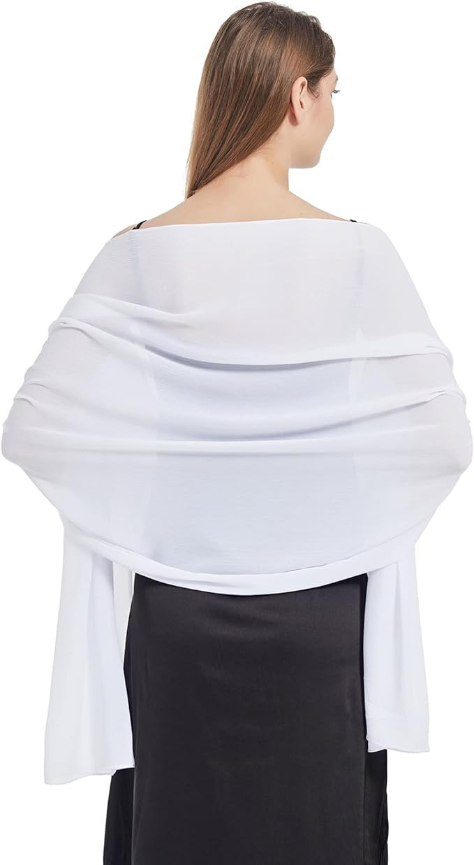 Chiffon Shawl and Scarf -Women's Lightweight Shawls and Wraps for Evening Dresses Wedding | Amazon (US)