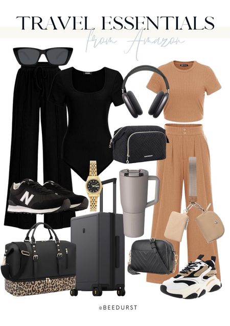 Travel look from Amazon, travel outfit, Amazon fashion, spring outfit, summer outfit, vacation outfit, travel bag, suitcase, luggage, carry on bag, sunglasses, sneakers, sandals, matching set 

#LTKFindsUnder50 #LTKItBag #LTKTravel