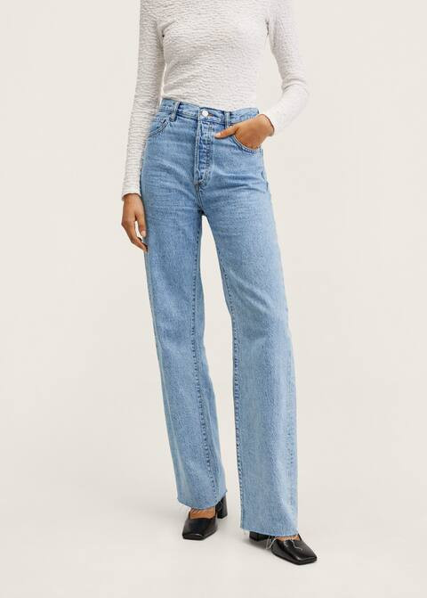 Wideleg Jeans mit hohem Bund | MANGO (DE)
