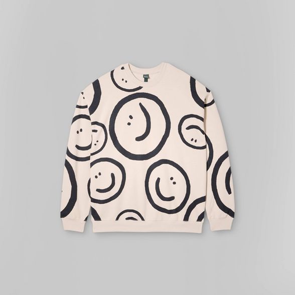 Oversized Sweatshirt - Wild Fable™ Off-White Smiley Face | Target