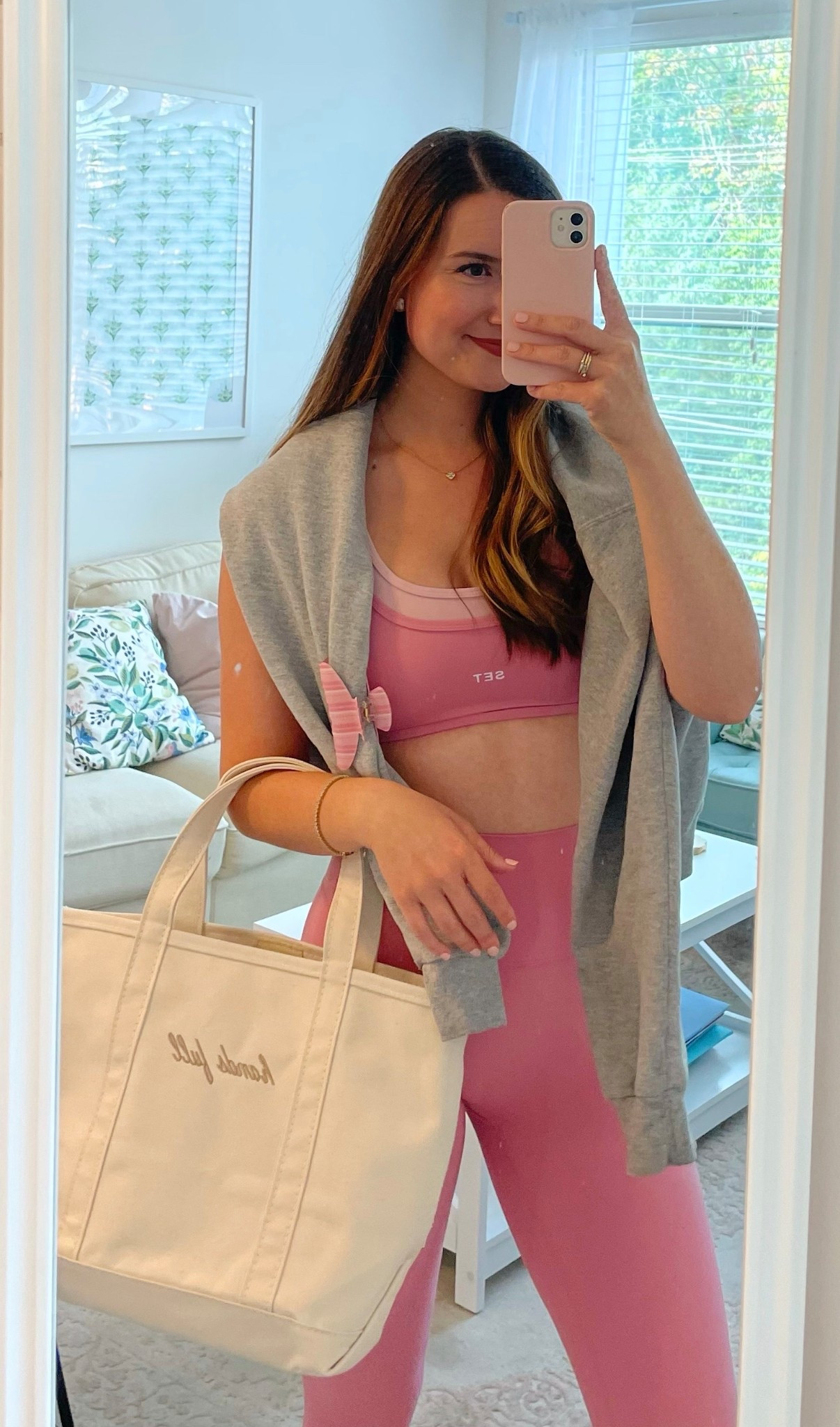 Pilates outfit 🩰💪🏻 Obsessed with this set!!! Wearing a size small in both pieces! 

#LTKActive #LTKFindsUnder100 #LTKU