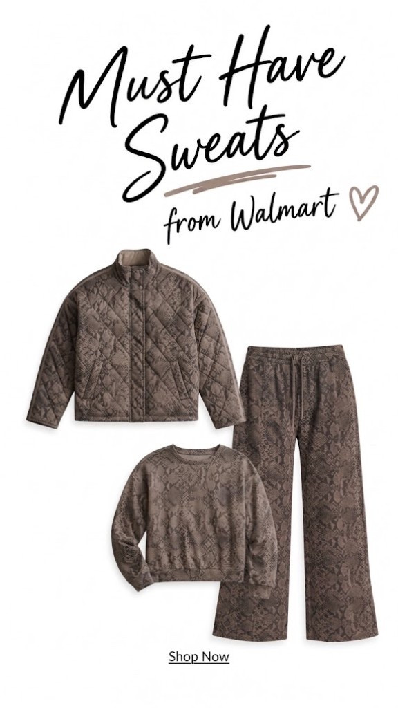 Found the ultimate cozy set! 🤎 ✨ Walmart is seriously stepping up their fashion game with this snakeskin print combo: chic, super comfortable, and looks way more expensive than it is! 

#WalmartFinds #WalmartFashion #CozyStyle #StreetwearStyle #OutfitInspo

#LTKActive #LTKootd #LTKOver40