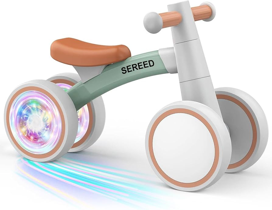 SEREED Colorful Lighting Baby Balance Bike, Toys for 1 Year Old Boys Girls, 12-24 Month Toddler B... | Amazon (US)