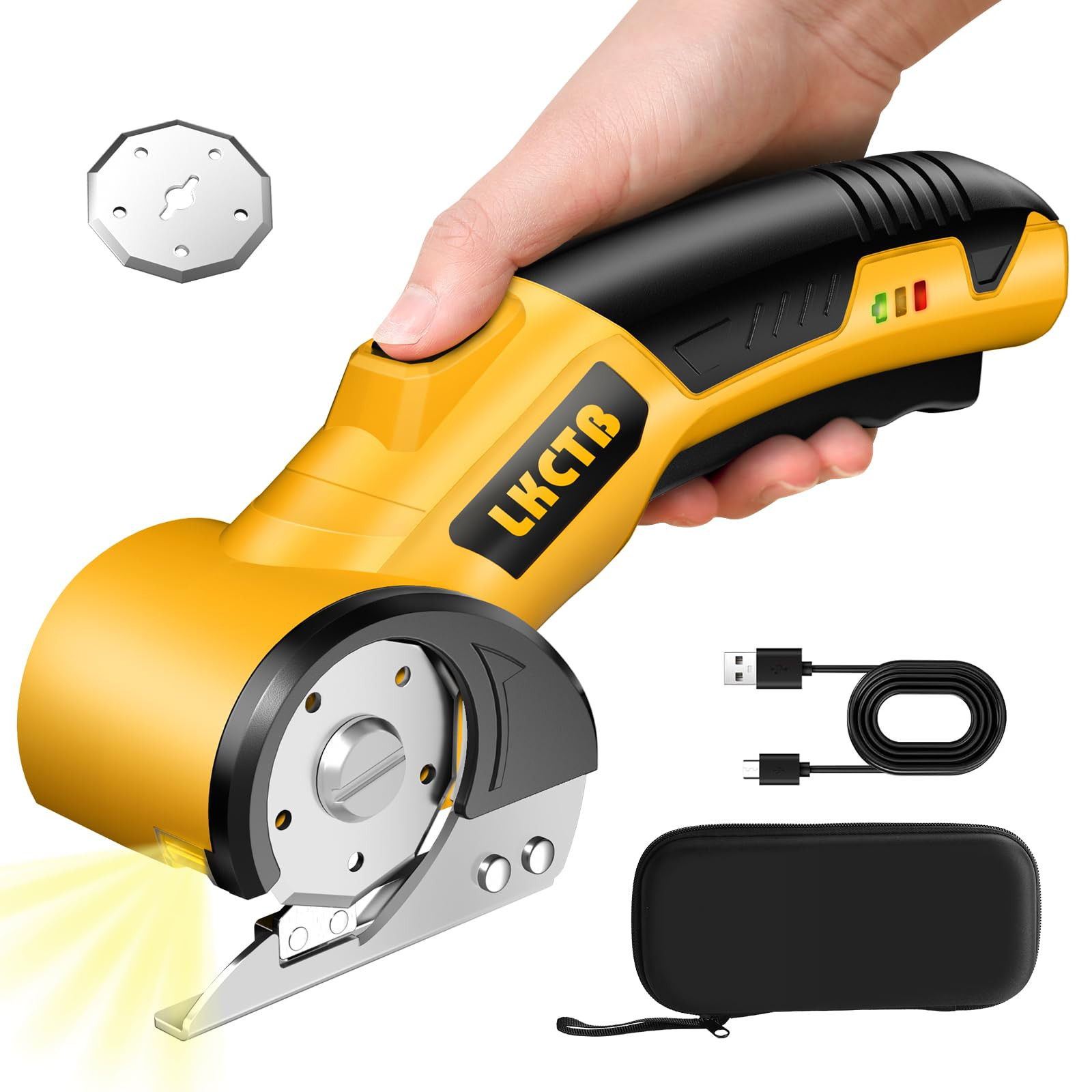 Electric Scissors, Cardboard Cutter, With LED Light, High-Efficiency Brushless Motor, 2000mAh Bat... | Amazon (US)